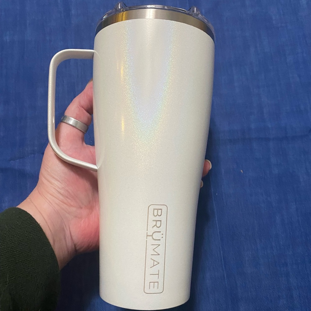 BrüMate Glitter White 32oz Toddy XL